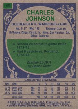 1975-76 Topps #86 Charles Johnson Back