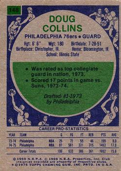 1975-76 Topps #148 Doug Collins Back