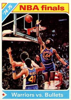 1975-76 Topps #189 NBA Finals - Golden State Warriors vs. Washington Bullets Front