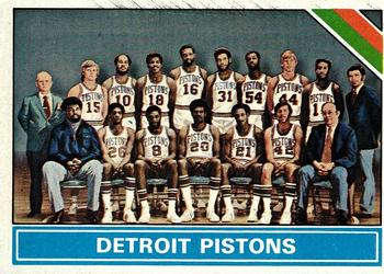1975-76 Topps #208 Detroit Pistons Front