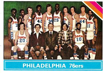 1975-76 Topps #216 Philadelphia 76ers Front