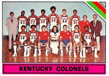 1975-76 Topps #323 Kentucky Colonels Front