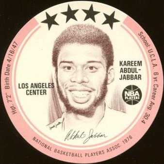 1976 Buckmans Discs #NNO Kareem Abdul-Jabbar Front