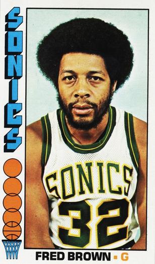 1976-77 Topps #15 Fred Brown Front