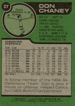 1977-78 Topps #27 Don Chaney Back