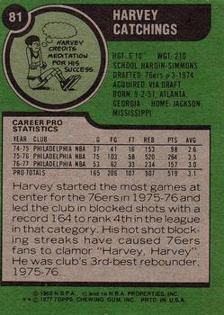 1977-78 Topps #81 Harvey Catchings Back