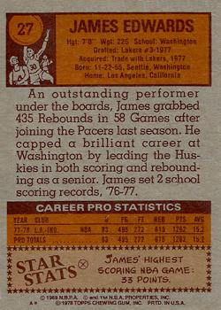 1978-79 Topps #27 James Edwards Back