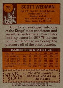 1978-79 Topps #79 Scott Wedman Back