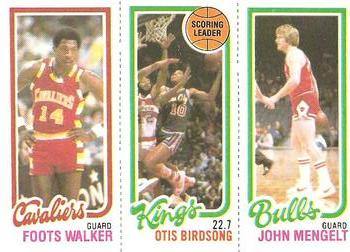 1980-81 Topps #48 / 60 / 122 Foots Walker / Otis Birdsong / John Mengelt Front