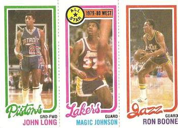 1980-81 Topps #18 / 88 / 237 John Long / Magic Johnson / Ron Boone Front
