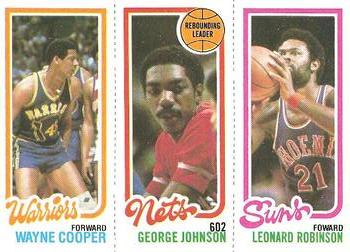 1980-81 Topps #95 / 154 / 193 Wayne Cooper / George Johnson / Leonard Robinson Front