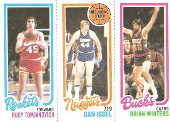 1980-81 Topps #73 / 111 / 152 Rudy Tomjanovich / Dan Issel / Brian Winters Front