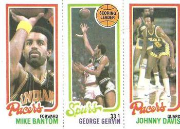 1980-81 Topps #115 / 117 / 204 Mike Bantom / George Gervin / Johnny Davis Front