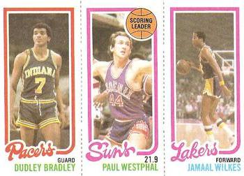 1980-81 Topps #116 / 142 / 186 Dudley Bradley / Paul Westphal / Jamaal Wilkes Front