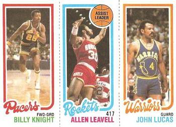1980-81 Topps #96 / 104 / 120 Billy Knight / Allen Leavell / John Lucas Front