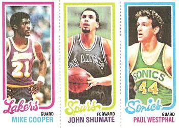 1980-81 Topps #137 / 212 / 229 Mike Cooper / John Shumate / Paul Westphal Front
