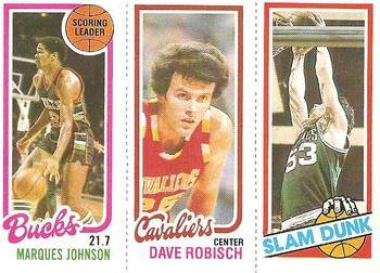 1980-81 Topps #57 / 143 / 254 Marques Johnson / Dave Robisch / Rick Robey Front
