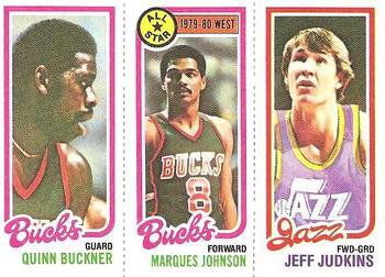 1980-81 Topps #2 / 68 / 147 Quinn Buckner / Marques Johnson / Jeff Judkins Front