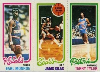 1980-81 Topps #91 / 170 / 206 Earl Monroe / James Silas / Terry Tyler Front