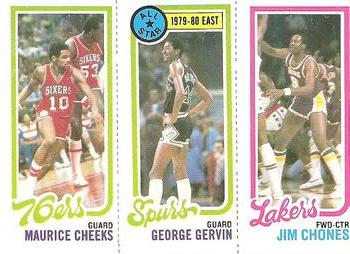 1980-81 Topps #11 / 136 / 178 Maurice Cheeks / George Gervin / Jim Chones Front