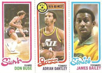 1980-81 Topps #6 / 190 / 227 Don Buse / Adrian Dantley / James Bailey Front