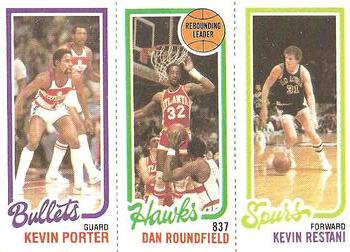 1980-81 Topps #20 / 211 / 250 Kevin Porter / Dan Roundfield / Kevin Restani Front