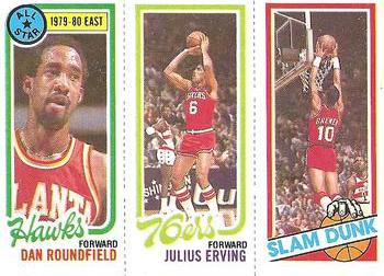 1980-81 Topps #3 / 181 / 258 Dan Roundfield / Julius Erving / Ron Brewer Front