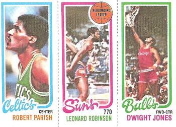 1980-81 Topps #46 / 97 / 187 Robert Parish / Leonard Robinson / Dwight Jones Front