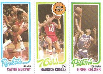 1980-81 Topps #87 / 108 / 176 Calvin Murphy / Maurice Cheeks / Greg Kelser Front