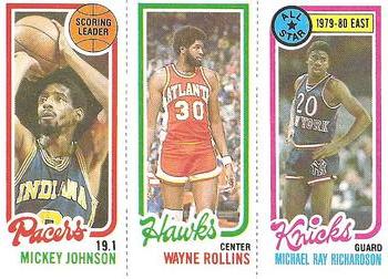 1980-81 Topps #15 / 28 / 112 Mickey Johnson / Tree Rollins / Micheal Ray Richardson Front