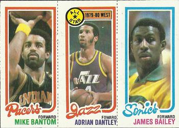 1980-81 Topps #6 / 115 / 227 Mike Bantom / Adrian Dantley / James Bailey Front