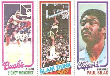 1980-81 Topps #151 / 220 / 260 Sidney Moncrief / Lonnie Shelton / Paul Silas Front
