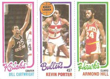 1980-81 Topps #25 / 166 / 244 Bill Cartwright / Kevin Porter / Armond Hill Front