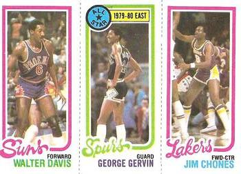 1980-81 Topps #11 / 136 / 191 Walter Davis / George Gervin / Jim Chones Front