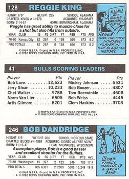 1980-81 Topps #41 / 128 / 246 Bob Dandridge / Reggie Theus / Reggie King Back
