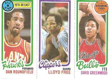 1980-81 Topps #3 / 42 / 218 Dan Roundfield / Lloyd Free / David Greenwood Front