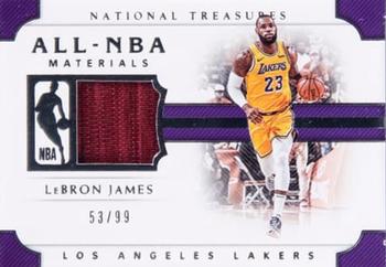 2018-19 Panini National Treasures - All-NBA Materials #NBA-LBJ LeBron James Front