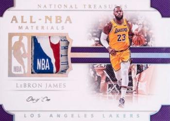 2018-19 Panini National Treasures - All-NBA Materials Super Prime #NBA-LBJ LeBron James Front