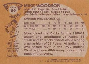 1981-82 Topps #E89 Mike Woodson Back