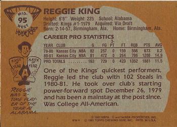1981-82 Topps #MW95 Reggie King Back