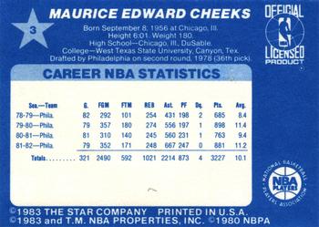 1983 Star All-Star Game #3 Maurice Cheeks Back