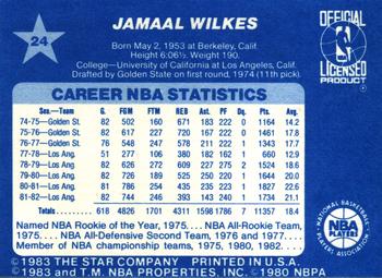 1983 Star All-Star Game #24 Jamaal Wilkes Back