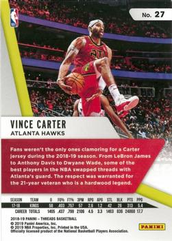 2018-19 Panini Threads #27 Vince Carter Back