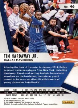 2018-19 Panini Threads #46 Tim Hardaway Jr. Back
