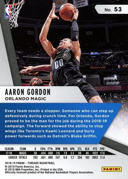 2018-19 Panini Threads #53 Aaron Gordon Back