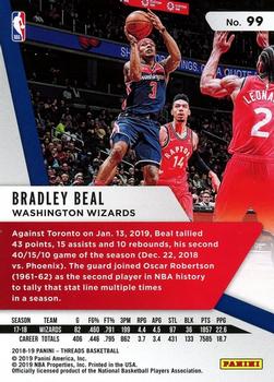 2018-19 Panini Threads #99 Bradley Beal Back
