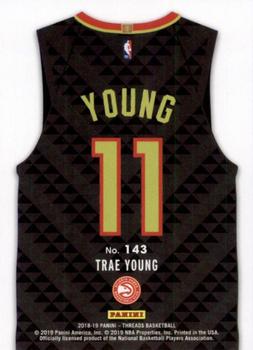2018-19 Panini Threads #143 Trae Young Back