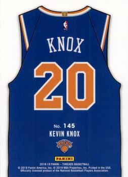 2018-19 Panini Threads #145 Kevin Knox Back