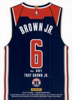 2018-19 Panini Threads #201 Troy Brown Jr. Back