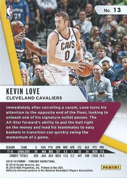 2018-19 Panini Threads - Dazzle #13 Kevin Love Back